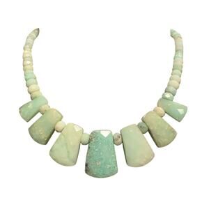 Jay King Sterling Silver and Green Opal Necklace By DTR New in Box with Tags